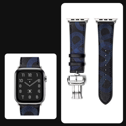 Smartwatch Butterfly Clasp Hand-stitched Strap