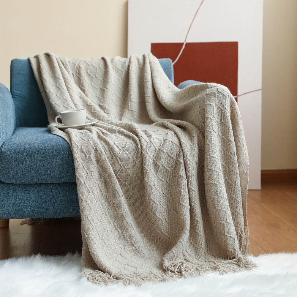 Mantas de punto para sofá nórdico, manta para cama, aire acondicionado, siesta