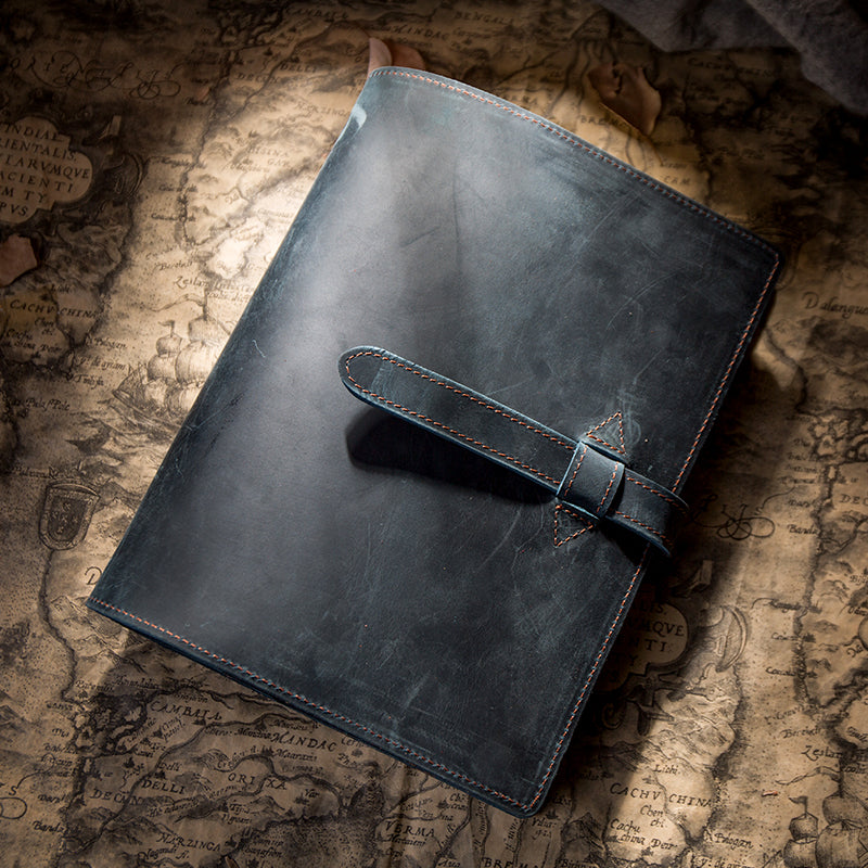 A6A5A7Leather Notebook Literary Diary