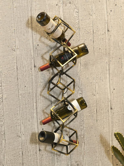 Modern And Simple Wall Hung Red Wine Rack