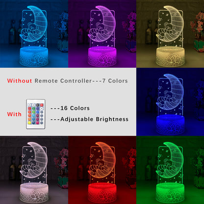 Remote Control Touch 3D LED Night Light