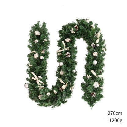 2.7 M Rattan Encryption With Pine Cones Christmas Decorations