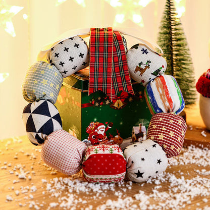 Corona navideña colgante con lazos y letrero para puerta, árbol de Navidad