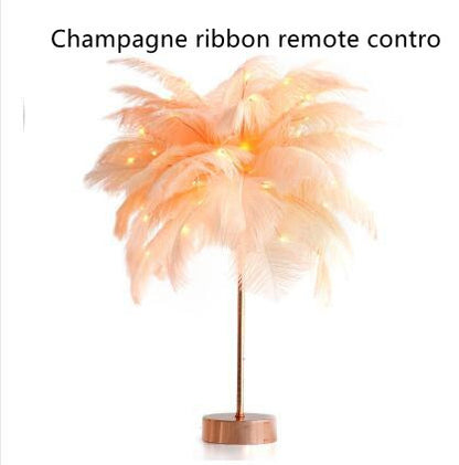 Lampe à plumes lampe de bureau nordique Style européen chambre chevet plume lampe de Table veilleuse lampe de Table décoration moderne