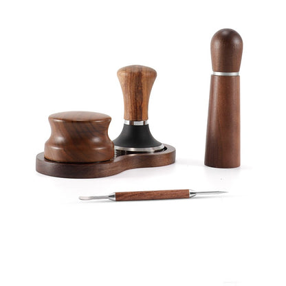 Italian Walnut Powder Holder Cloth Coffee Press