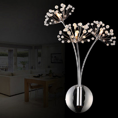 Modern Simple And Light Luxury Crystal Dandelion Wall Lamp