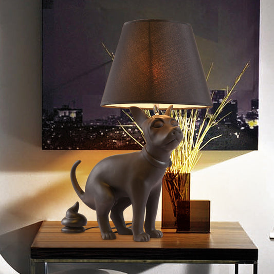 Resin Large Dog Cloth Cover Floor Lamp