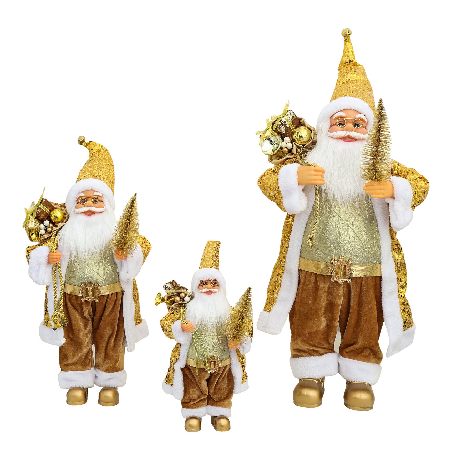 Ensemble de figurines de Père Noël pour décorations de Noël