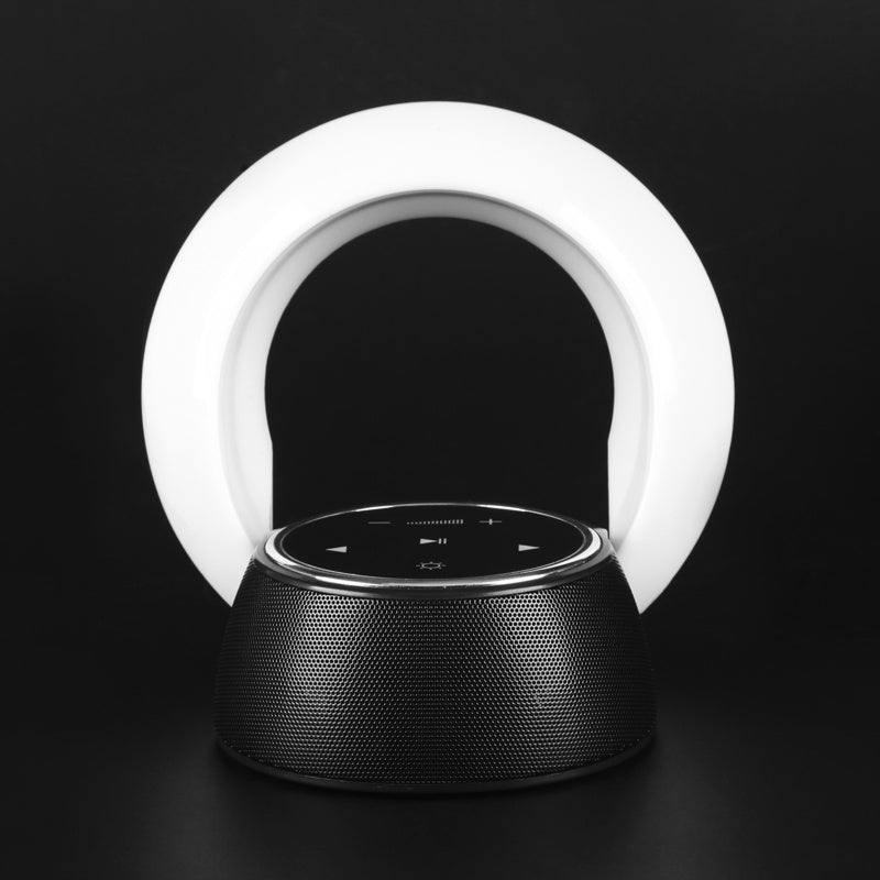 Lampe de bureau LED avec caisson de basses Bluetooth, haut-parleur stéréo créatif, gradation continue, pliable, veilleuse d'ambiance tactile