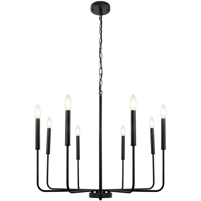 American Country Vintage Industrial Style Candle Chandelier