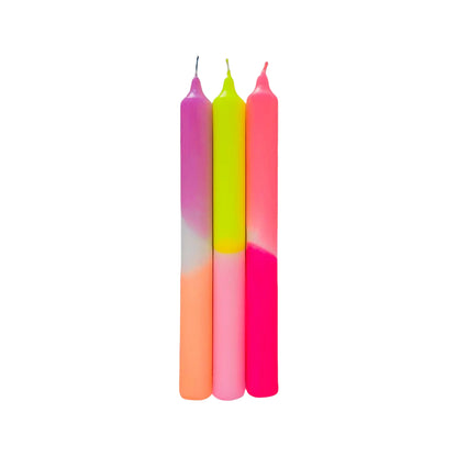 Design Spiral Handmade Colored Wax Neon Candles For Creative Gifts