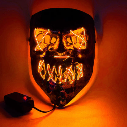 Masque LED froid, accessoire d'horreur d'Halloween