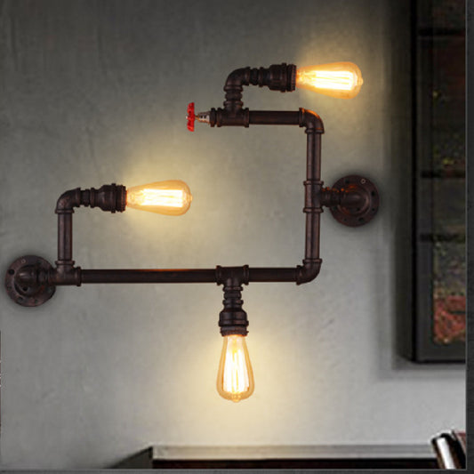 Loft Vintage Industrial Living Room Restaurant Decoration Water Pipe Wall Lamp