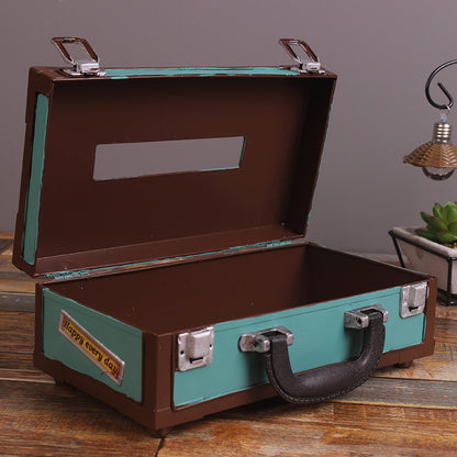 Caja de pañuelos de Radio Retro americana, mesa de comedor europea para el hogar, caja de extracción de papel