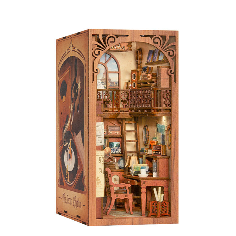 Casa en miniatura para muñecas, libro con luz táctil, modelo de construcción, juguete para decoración, regalos, farmacéutico mágico