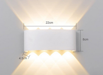 Lámpara de pared Led, lámpara de noche para dormitorio, decoración de jardín, sala de estar, lámpara de pared de fondo, foco impermeable para exteriores