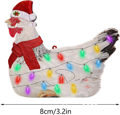 European And American Scarf Chicken Christmas Decorations