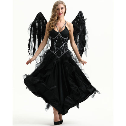 Costume d'ange noir démon d'Halloween