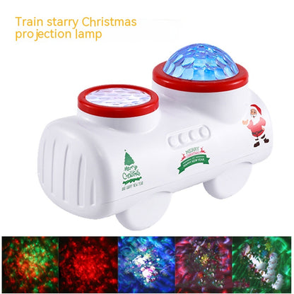 Train Starry Sky Projection Light LED Remote Control 16 Pictures Christmas Snowflake Projection Gift Home Holiday Atmosphere Lig