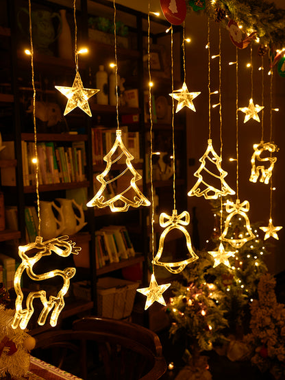 Lámpara decorativa navideña con forma de estrella para el hogar