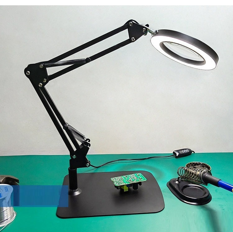 Welding Magnifying Glass Desktop Mobile Phone Circuit Board Repair Auxiliary Fixture With Light Lighting Table Lamp