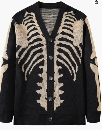 Autumn And Winter Sweater Coat Jacquard Halloween Knitted Cardigan