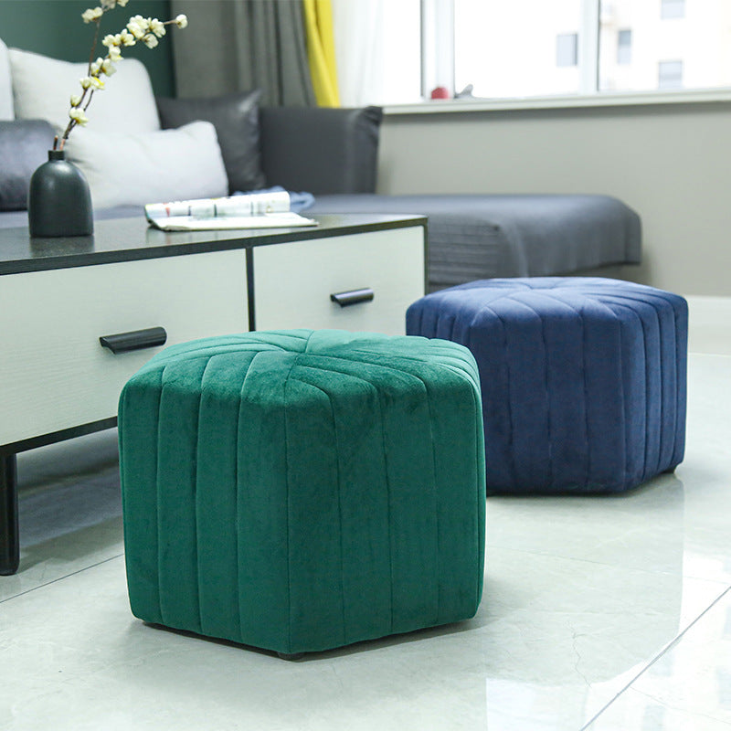 Simple Solid Color Hexagonal Household Living Room Coffee Table Stool