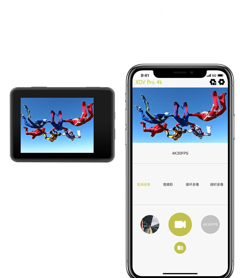Cámara deportiva 4K antivibración con control remoto