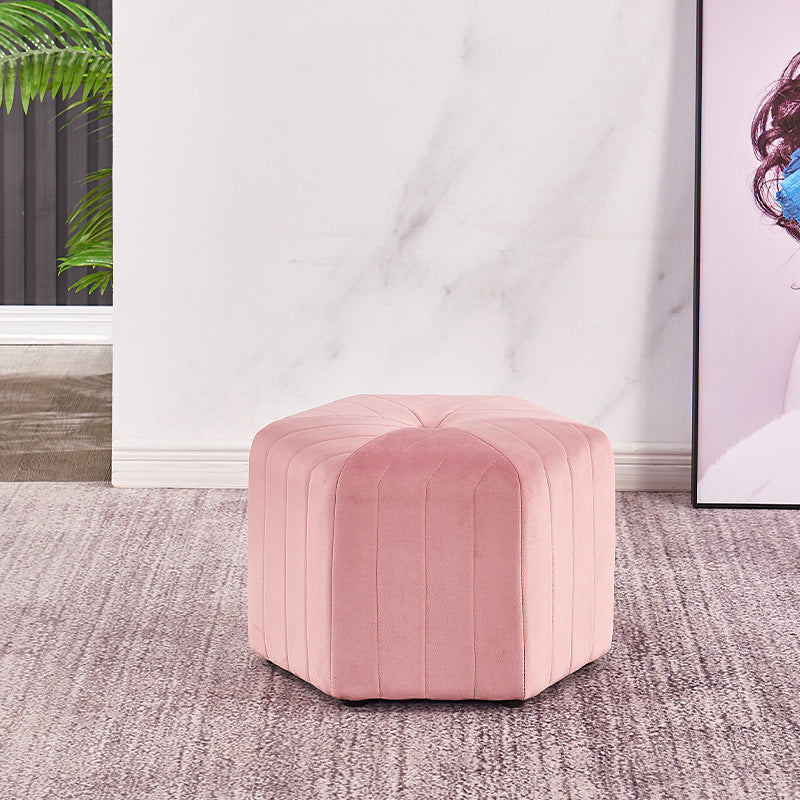 Simple Solid Color Hexagonal Household Living Room Coffee Table Stool