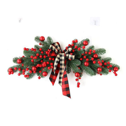 Christmas PE Pine Needle Vine Ring Garland Decorations