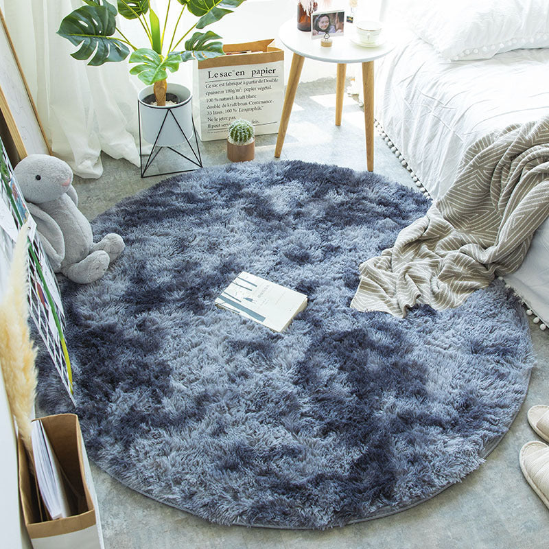 Tapis rond nordique en laine de soie, pour salon, Table basse, belle chambre à coucher, chaise d'ordinateur, panier suspendu, tapis de Yoga pour la maison