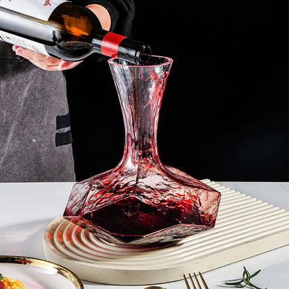 Carafe à vin en diamants en verre à motif froid nordique