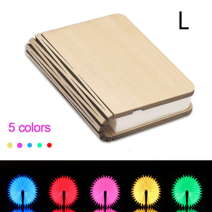 Turning And Folding LED Wood Grain Book Light