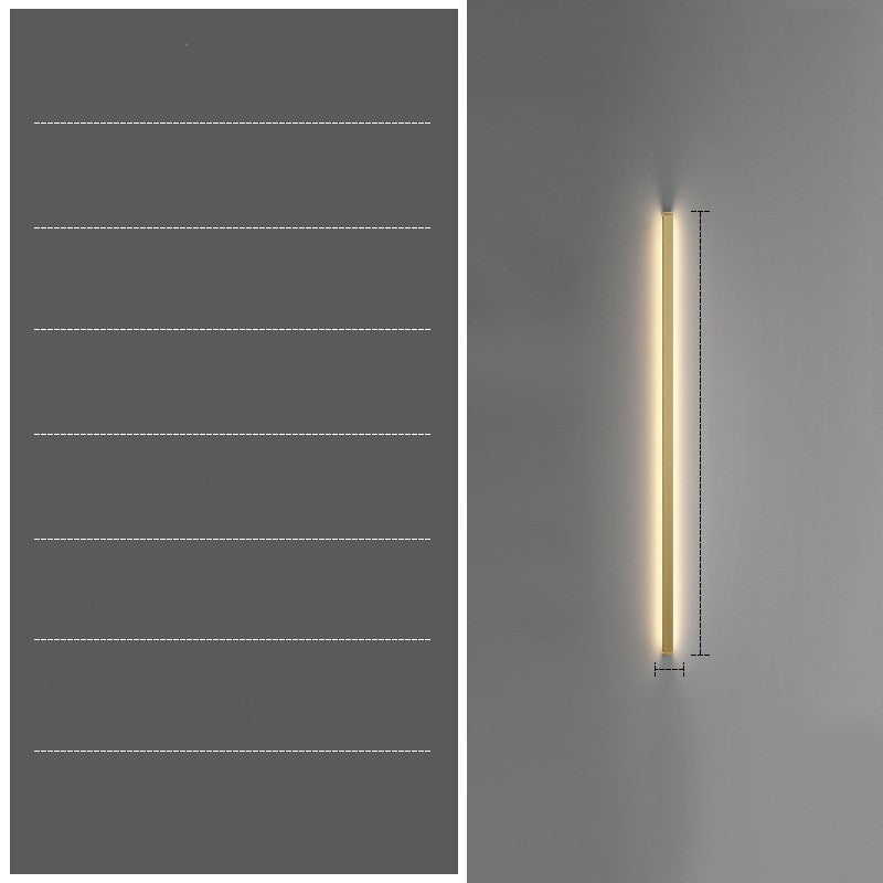 Simple Modern Minimalist Long Strip Living Room Grille Wall Lamp