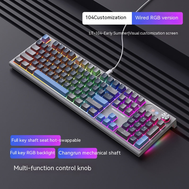 Teclado mecánico inalámbrico Bluetooth de tres modos