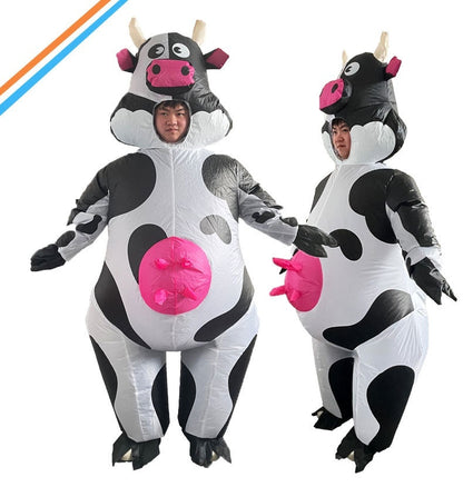 Disfraz de cosplay para fiesta, divertido disfraz de vaca Bobo, ropa inflable