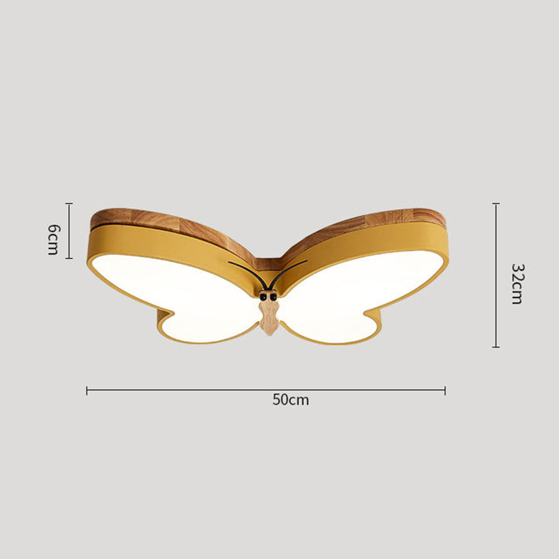 Lampe LED de chambre à coucher papillon Simple et créative nordique, Protection des yeux, dessin animé LED