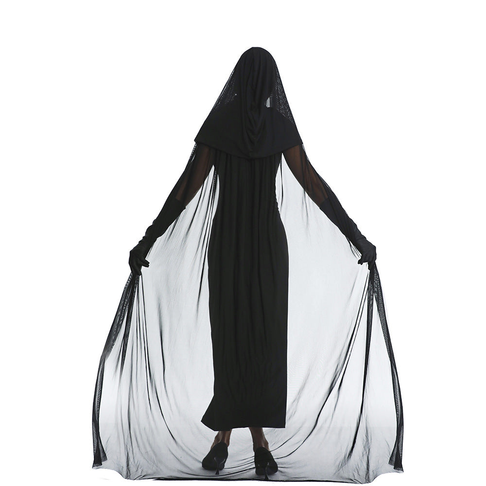 Halloween Vampire Witch Mesh Cloak