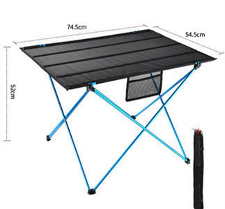 Grande table pliante extérieure en alliage d'aluminium