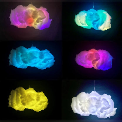 Lumière de nuage USB, contrôle par application, synchronisation de la musique, lumière ambiante 3D RGBIC, Simulation de foudre, lumière de chambre à coucher