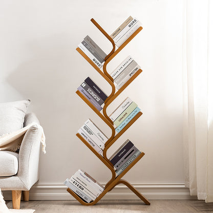 Bamboo Court Floor To Floor Bookshelf For Simple Storage And Multiple Layers