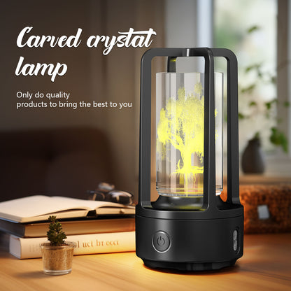 Lampe créative en cristal acrylique Audio 2 en 1 et haut-parleur Bluetooth, lampe de nuit tactile, cadeau de saint-valentin