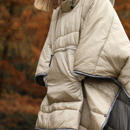 Saco de dormir para adultos con capa portátil al aire libre