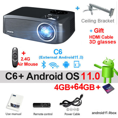 Nouveau Projecteur intelligent Android électronique en forme d'école HD 1080P 4K,