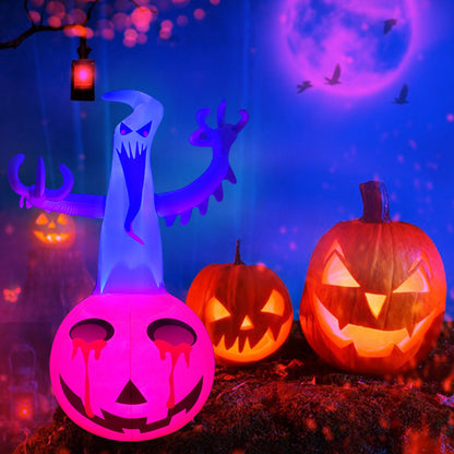 Halloween Inflatable Pumpkin Ghost Decorations Color Light