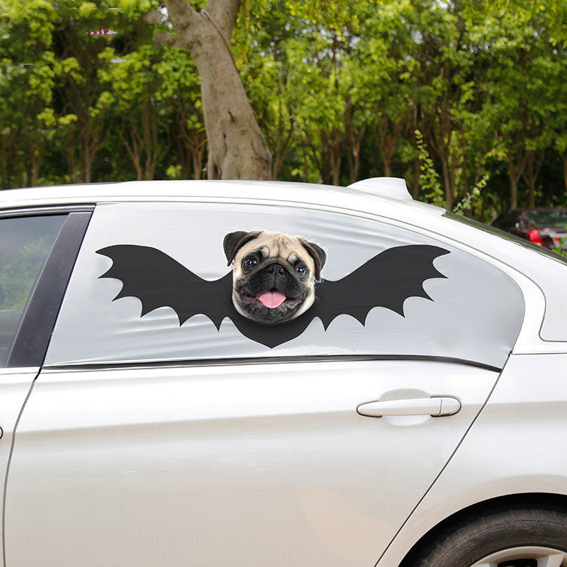 Halloween Car Window Curtain Sunshade Cover Pet Seat