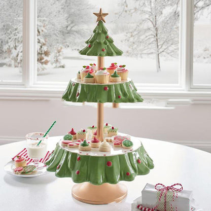 Support de bol pour arbre de Noël, séparateur de nourriture, décorations de vacances en résine