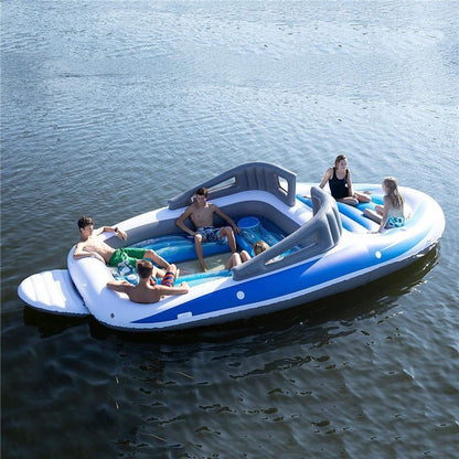 Lit flottant gonflable en PVC pour 6 personnes, eau