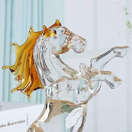 Statue de cheval en verre cristal, décoration de Table animale