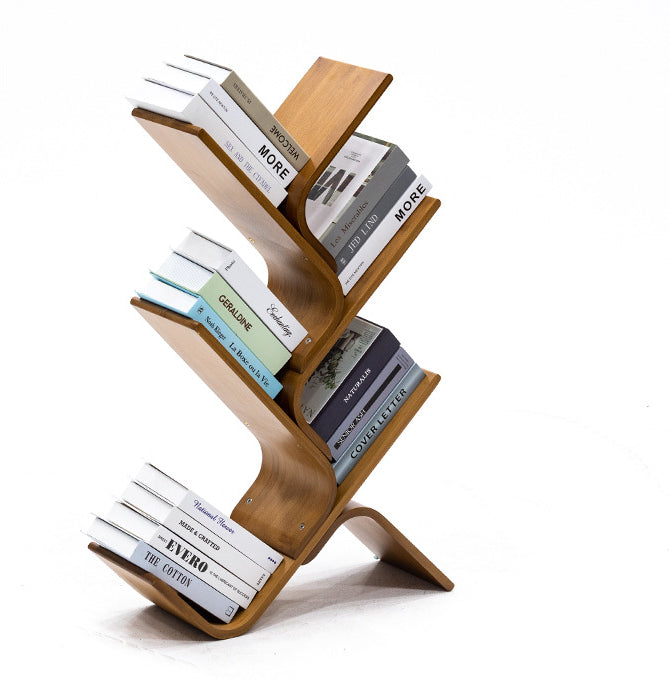 Bamboo Court Floor To Floor Bookshelf For Simple Storage And Multiple Layers